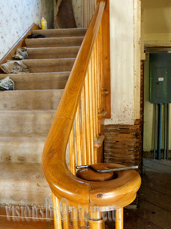 How many times did we slide down that bannister?  And get in trouble for it! We also posed on those stairs quite a lot.
